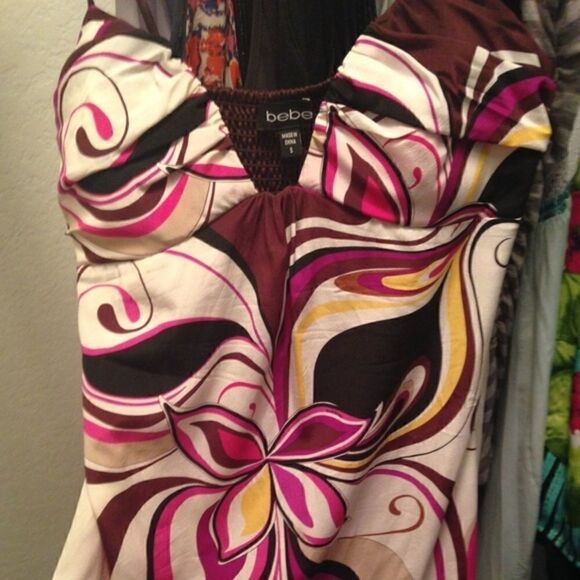 bebe Tops - Bebe silk tropical tank sz S